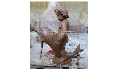 歐式小孩雕塑